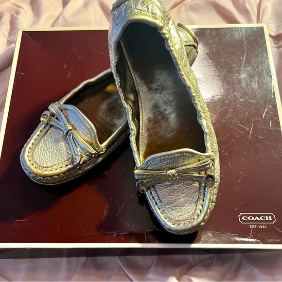 Metallic Coach Isabelle leather flats (5) - Picture 3 of 12